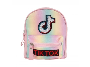 Интересна розова детска раница - Tik Tok