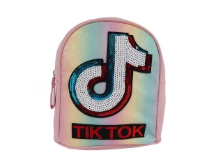 Малка розова детска раница - Tik Tok
