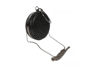 Черна кръгла чанта - Valein